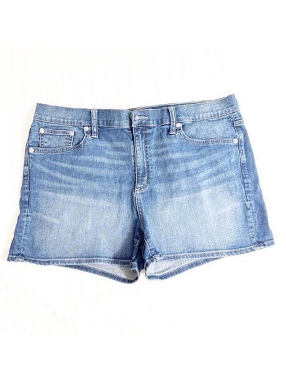 Gap 1969 Slim Shorts 33t Blue Denim Stretch w/ Pockets - Size 16 Tall